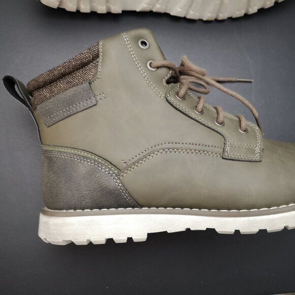 George Men's Size 12 Everyday Comfort Faux Leather Taupe / Brown Ankle Boots - Picture 8 of 8